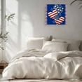 thumbnail image 3 of Canvas Print Wall Art Oil Paintings Independence Day USA Flag Heart Picture Prints Artwork for Living Room Kitchen Bathroom Bedroom,Stretched and Framed Ready to Hang,Red Blue White Stripes Stars, 3 of 9