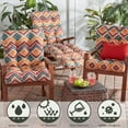 thumbnail image 3 of Greendale Home Fashions Surreal Chevron 42 x 21 in. Outdoor Reversible Tufted Chair Cushion, 3 of 9