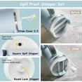 thumbnail image 5 of Spill-Proof Stopper and Cup Accessories for Stanley, Silicone Straw Cover Cap Straw Toppers Flower Charm Cup Boots Fits Stanley 40&30 oz Tumbler, Blue, 5 of 7