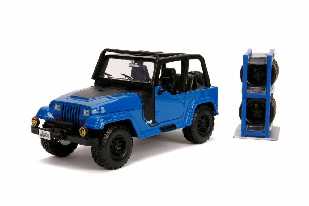 Jada 1992 Jeep Wrangler Metallic Blue 1/24 Diecast Model Car
