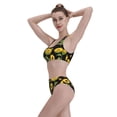 thumbnail image 5 of Fotbe Women'S Bees And Sunflowers Print Bikini High Waisted Swimsuit Two Piece Bathing Suit Swimming Suit Swimwear, 5 of 8