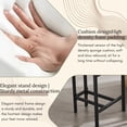thumbnail image 5 of Dayalane 26" Modern Counter Stools Set of 2, Upholstered Leather Bar Stools with Metal Legs, Curved Back Barstools for Kitchen Island, Home Pub,Dining Room, Brown, 5 of 9