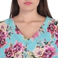 thumbnail image 4 of RADANYA Caftan Maxi Décontracté Long en Polyester à Fleurs Robe de Soirée d'Été de Plage Caftan pour Femmes Bleu Sarcelle, 4 of 5