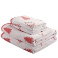 thumbnail image 1 of Holiday Time Pink/White 100% Cotton 4-Piece Jacquard Towel Set, 1 of 3