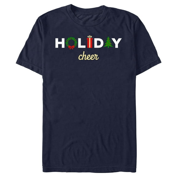 Men's Lost Gods Holiday Cheer Icons  Graphic Tee Navy Blue Small