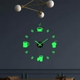 thumbnail image 3 of Acrylic Luminous Wall Clock Stickers DIY for Home Decoration Drinks, 3 of 9