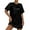 Black, variant on ManxiVoo Women's Drop Shoulder Tee Dress Sparkly Glitter for Concert Festival and Summer Outfit L Size Black