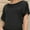 Black, variant on Women's Casual Short Sleeve Dolman Top Boat Neck T Shirts