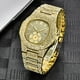 thumbnail image 3 of Reloj de cuarzo para hombre, reloj de pulsera de acero para hombre, reloj de diseño clásico de moda dorado para hombre, 3 of 5