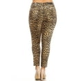 thumbnail image 3 of White Mark Women's Plus Size Leopard Print Denim Jeans, 3 of 6