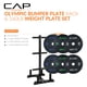 thumbnail image 2 of Set de discos de peso CAP Barbell de 160 lb con rack de almacenamiento, 2 of 8
