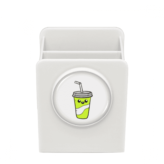 Drawing Expression Lovely Drink Bottle Desk Pencil Holder Cup Pen Organizer