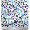 thumbnail image 1 of Soimoi Cotton Duck Fabric Leaves & Berries Watercolor Printed Fabric 1 Yard 42 Inch Wide, 1 of 1