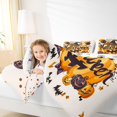 thumbnail image 3 of jejeloiu Halloween Spooky Pumpkin Bedding Comforter Set,Purple Kawaii Bowtie Twin Comforter Sets,Happy Halloween Bats Bedding Set For Child,Ultra Soft Bedroom Decorative Reversible,2-Piece, 3 of 7