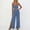 Blue-b, variant on Womens Sleeveless Jumpsuit V Neck Adjustable Straps One Piece Jumpsuit Fashion Side Slit Loose Long Pants with Pockets ,Gray，XXL