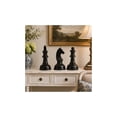 thumbnail image 4 of 9", 9", 10"H Dark Gray Aluminum Metal Chess Sculpture with Knight, Queen and King, by CosmoLiving by Cosmopolitan (3 Count), 4 of 16