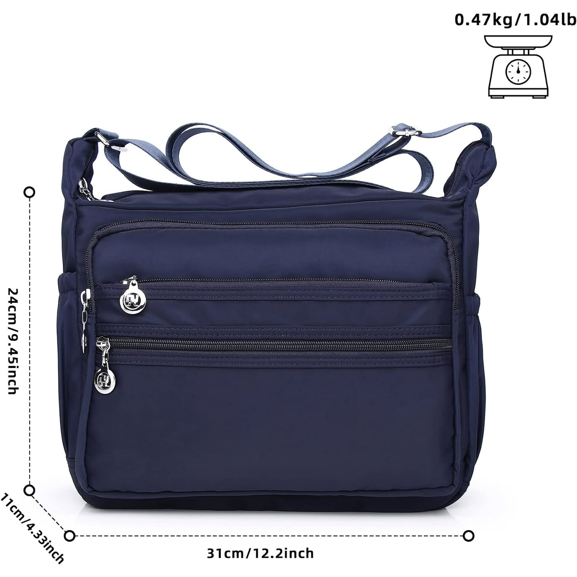 Nylon purses with pockets discount