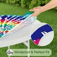 thumbnail image 5 of Colorful Tie Dye Pattern Round Fitted Tablecloth with Elastic Edge,Dining Table Cover Waterproof,Outdoor Round Tablecloth for Camping,Dining,Indoor and Outdoor, 5 of 7