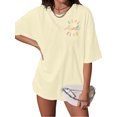 thumbnail image 4 of VILOVE Women Aunt Shirt Oversize Cool Aunts Club T-Shirt Auntie Letter Print Shirt Cute Tee Tops, 4 of 9