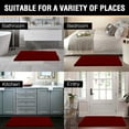 thumbnail image 6 of ASTARIN Extra Thick Striped Chenille Bath Rugs, Soft Chenille Bathroom Mats, Non Slip Absorbent Machine Washable Rugs for Shower Floor, Tub and Shower, Luxury Shaggy Bath Rugs (16"x24", Burgundy), 6 of 9