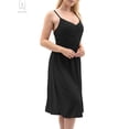 thumbnail image 3 of Gustave Summer Sleeveless Midi Dresses for Women Casual V Neck Sundress Spaghetti Strap Pleated Beach Dress A Line Swing Cami Dresses "L, Black", 3 of 8
