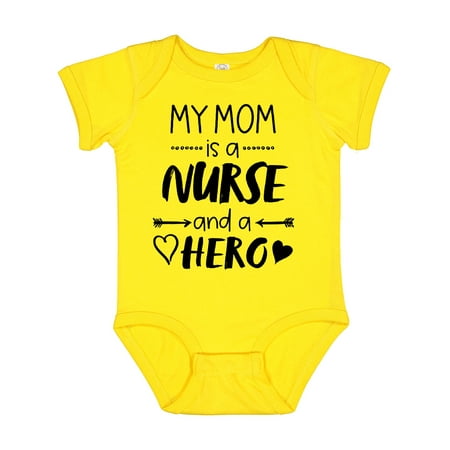 

Inktastic My Mom is a Nurse and a Hero Gift Baby Boy or Baby Girl Bodysuit