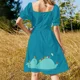 thumbnail image 5 of Vestido de manga larga con collage de música para mujer novedad de verano, 5 of 7