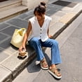 thumbnail image 5 of DREAM PAIRS Women's Platform Sandals Wedge Chunky Heel Slip-on Comfort Slides with Arch Support Cork Footbed Adjustable Buckle Summer Slide Sandals, 5 of 8