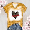 thumbnail image 4 of Fiudx Camisas de Mujer Top de Manga Corta con Estampado Degradado para Mujer, Top Sexy de Verano con Cuello En V y Estampado Regular para El Día Del Mes, 4 of 6