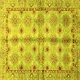 thumbnail image 1 of Ahgly Company Indoor Square Abstract Yellow Modern Area Rugs, 7' Square, 1 of 4