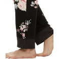 thumbnail image 5 of Flora Nikrooz FN Women's 2 Piece Super Soft Satin Trim Notch Collar Pajama Sleep Lounge Set (US, Alpha, XX-Large, Regular, Regular, Black), 5 of 7