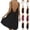 Black, variant on Fashion Women Summer Round-Neck Casual Solid Sleeveless Sleepshirts Sling Backless Dress White L