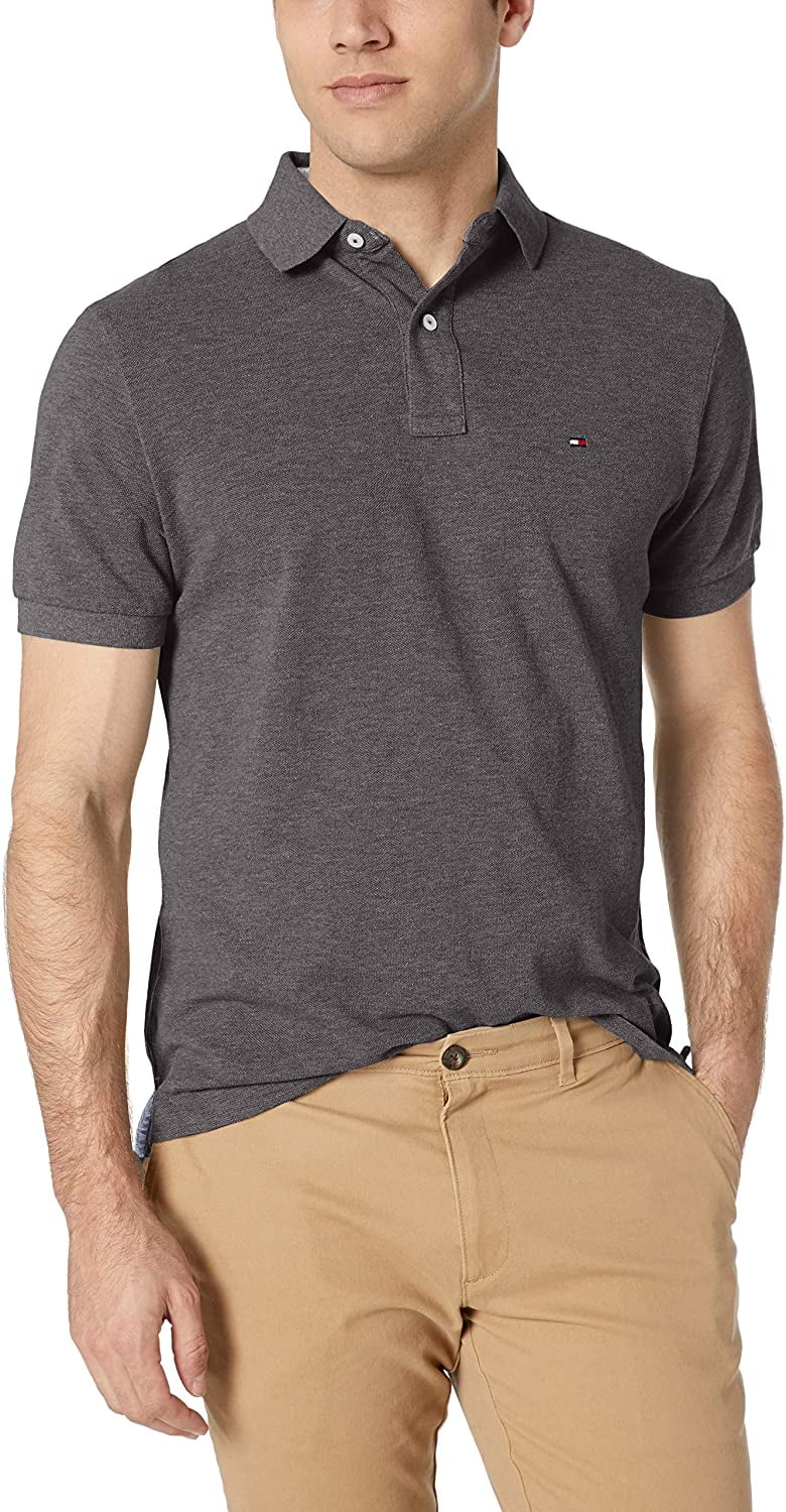 Tommy Hilfiger Men's Short Sleeve Polo Shirt in Classic Fit, Medium ...