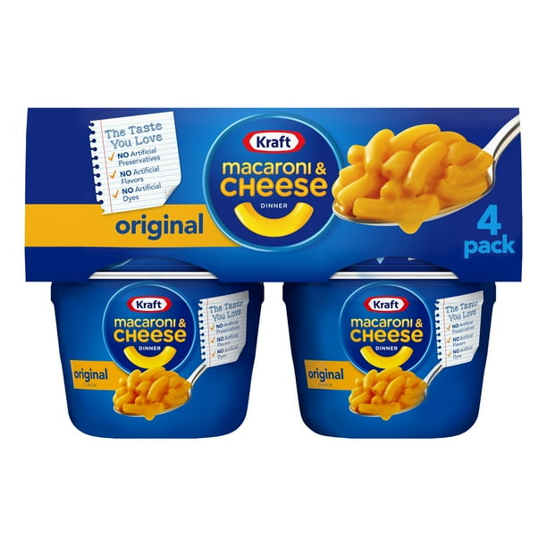 KRAFT EASY MAC Original Flavor Macaroni and Cheese, 4 ct. Cups ...