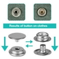 thumbnail image 6 of BASSTOP Snap Fastener Kit,Snap Buttons Kit,100 Pcs 15mm Stainless Steel Snap Fasteners Press Stud Buttons with Punching Tool Set for Bags, Jeans, Clothes, Fabric, Leather Craft, 6 of 7