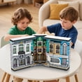 thumbnail image 2 of Book Nook Building with Light, Streetscape BookNook Building Kit 66032 for Bookshelf&Home Decor, 2899 PCS Bookend Model Toy, 2 of 7