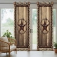thumbnail image 4 of Western Farmhouse Outdoor Curtains for Patio Waterproof,Windproof Privacy Curtains with Weighted Bottom,Primitive Rustic Country Retro Texas Star Outside Drapes for Picnic Garage Yard 54"x84" 1 Panel, 4 of 8