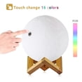 thumbnail image 4 of 3D Moon Lamp 16 Colors LED Night Light with Stand & Remote/Touch Control, Timer, Birthday Gift for Kids, Room Decor, 4 of 5