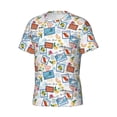 thumbnail image 5 of Qekee Stamp Classic Fit T-Shirt Men's Shirt Men's Tight Short Sleeves for Exercise, Running, Mountaineering - Stamp, 5 of 9