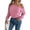 Pink #001, variant on Women's Off The Shoulder Sweater 2026 Fall Ribbed Knit Pullover, M