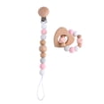 thumbnail image 1 of Juguete de haya para bebé, chicle para dientes, cadena de silicona para chupete con cuentas, cadena anticaída, 1 of 6