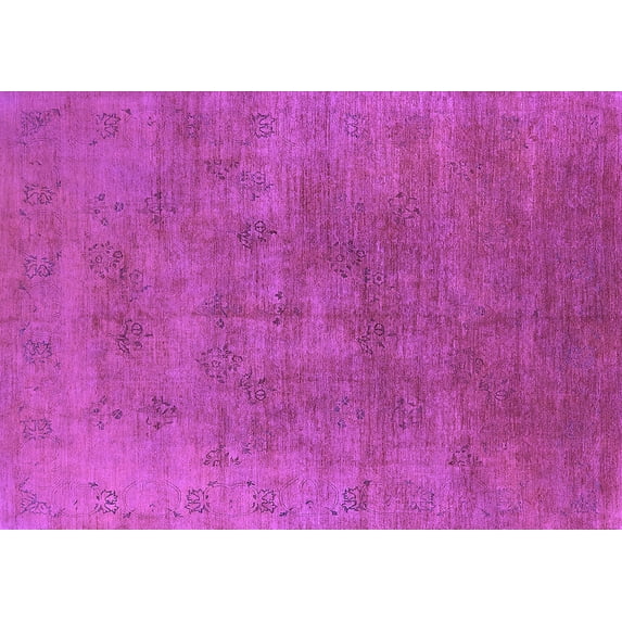 Ahgly Company Indoor Rectangle Oriental Purple Industrial Area Rugs, 8' x 10'