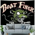 thumbnail image 4 of Orinice Rat Cartoon Fink Flag Funny Animal Motorcycle Racing Tapestry 3x5 Feet Polyester HD Printing for College Dorm Cave Room Wall Decration 60x50inch, 4 of 6