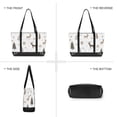 thumbnail image 6 of FORMRS Canvas Laptop Tote Bag for Women with 15.6" Computer Compartments Shoulder Handbag, Christmas Forest, 6 of 7