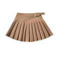 thumbnail image 4 of New Retro College Style Pleated Skirt with Bottoms-White-M, 4 of 6