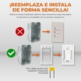 thumbnail image 3 of Tecnolite Connect - Apagador Inteligente T&aacute;ctil WiFi 1 Circuito, Sin Cable Neutro, Compatible con App m&oacute;vil, Alexa, Google y Siri, Interruptor Inteligente, 3 of 9