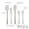 thumbnail image 4 of Tovolo Flex-Core Spatula Stainless Steel Handled Set (Set of 5) - Oyster Gray, 4 of 5