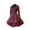Burgundy, variant on ZQUUVOU Women's Solid Color Style Halloween Long Sleeved Ruffled Hem Big Dress Blue