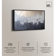 thumbnail image 2 of Silvered Layers Canvas Blue Abstract Art by Art Remedy, Black Frame, 45" x 30", 2 of 7