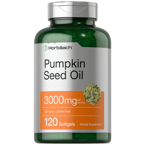 Pumpkin Seed Oil | 3000mg | 120 Softgel Capsules | Non-GMO and Gluten Free Formula | by Horbaach